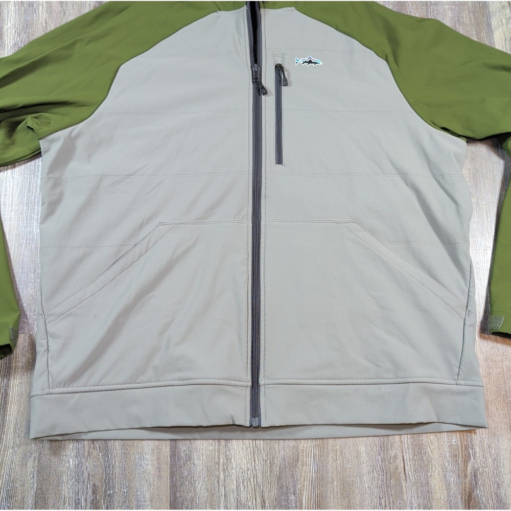 Patagonia Jacket Mens XL Snap Dry Hoody Insulated Full Zip Fishing Outdoor Green - Picture 2 of 16